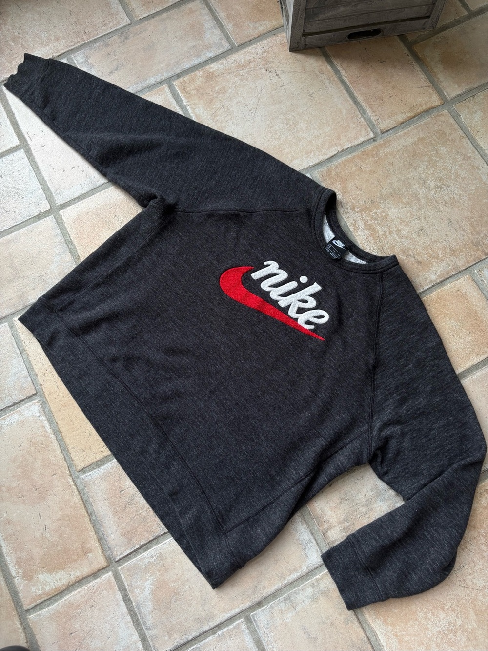 Nike Swoosh Charcoal Heathered Crewneck Sweatshirt